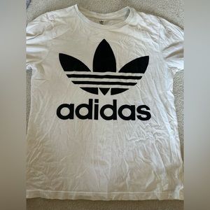 Adidas white basic tee shirt